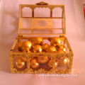 Individual wrapped golden ball round chocolate